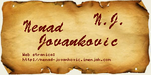 Nenad Jovanković vizit kartica